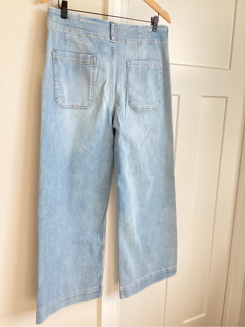 Anthropologie Colette High-Rise Cropped Wide-Leg Jeans Maeve NEW 31 Korat - Picture 9 of 12